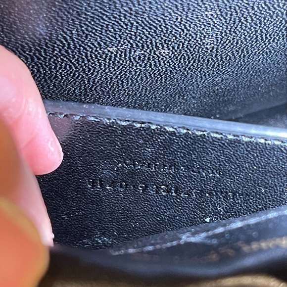 YSL Saint Laurent Black Suede Kate Bag w/ Glitter Heart Fireworks Print - Picture 11 of 12